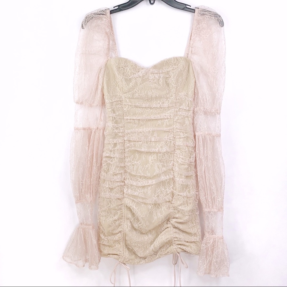 NWT REVOLVE Michael Costello Isadora Mini Dress in Baby Pink - Picture 4 of 5